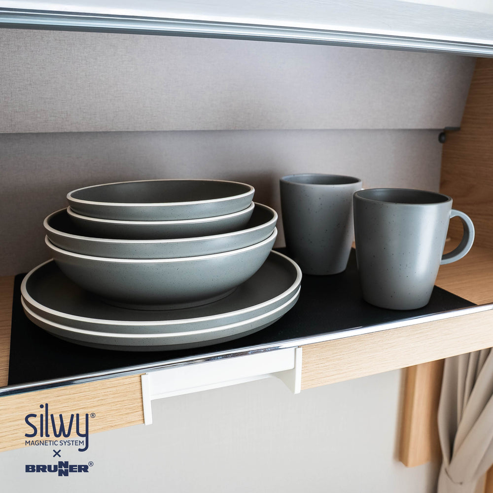 Silwy Magnet Made In Germany Dish Set SYBR-KGS-11-DG - Gray Tableware