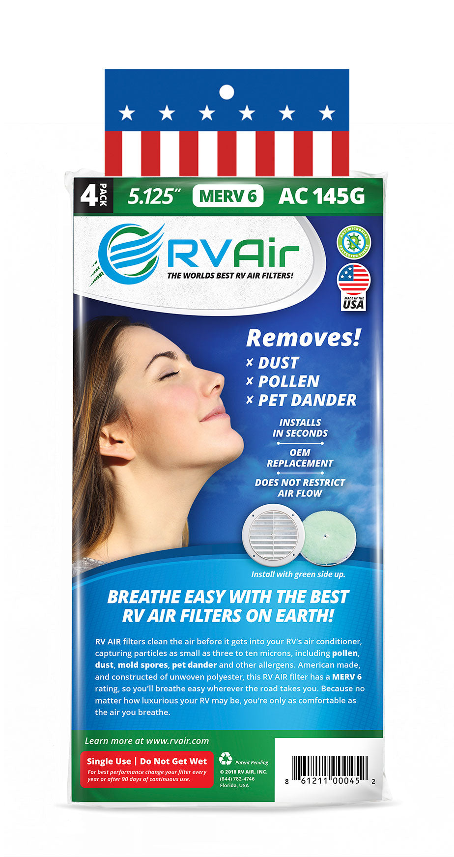 RV AIR INC. Ensure Proper Fit And Function Point Of Purchase Display BOX - AC 145G - Box AC 145G Filters