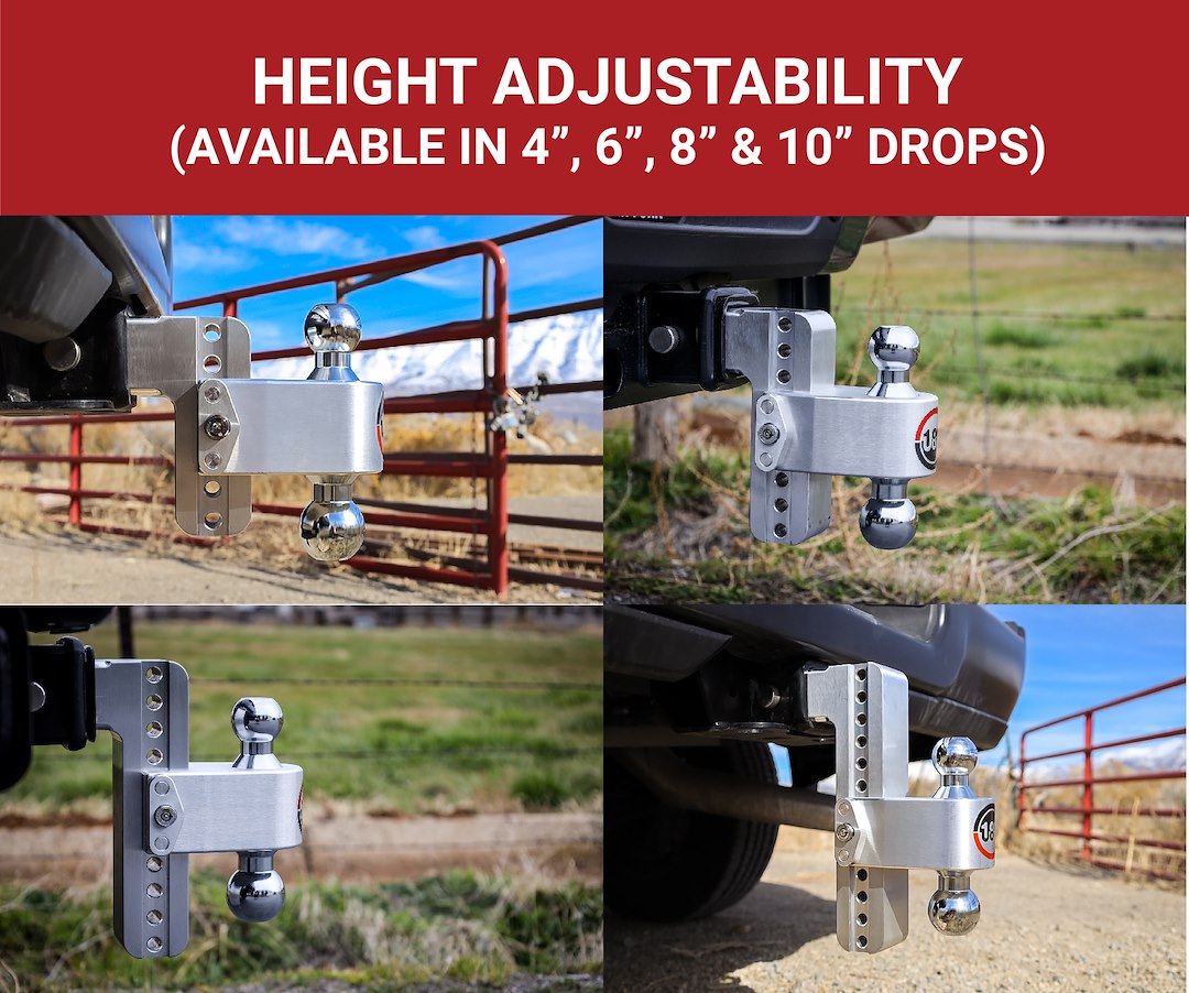 Weigh Safe Keyed Alike Hitch Locking Pin Trailer Hitch Ball Mount CTB4-2-KA - Turnover Drop