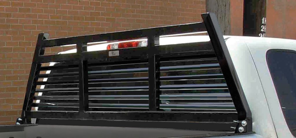 Cattleman Provides Security For Moving Cargo Headache Rack DR408BO - HD Bolt Full Louvers