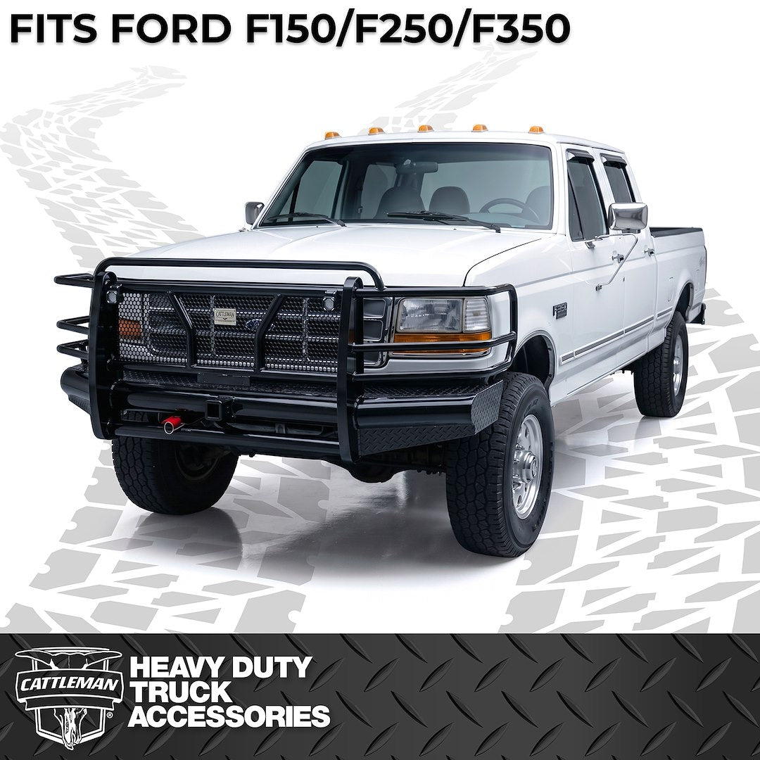 Cattleman Two Vertical Center Protection Bars Bumper 2325P - Front Replacement