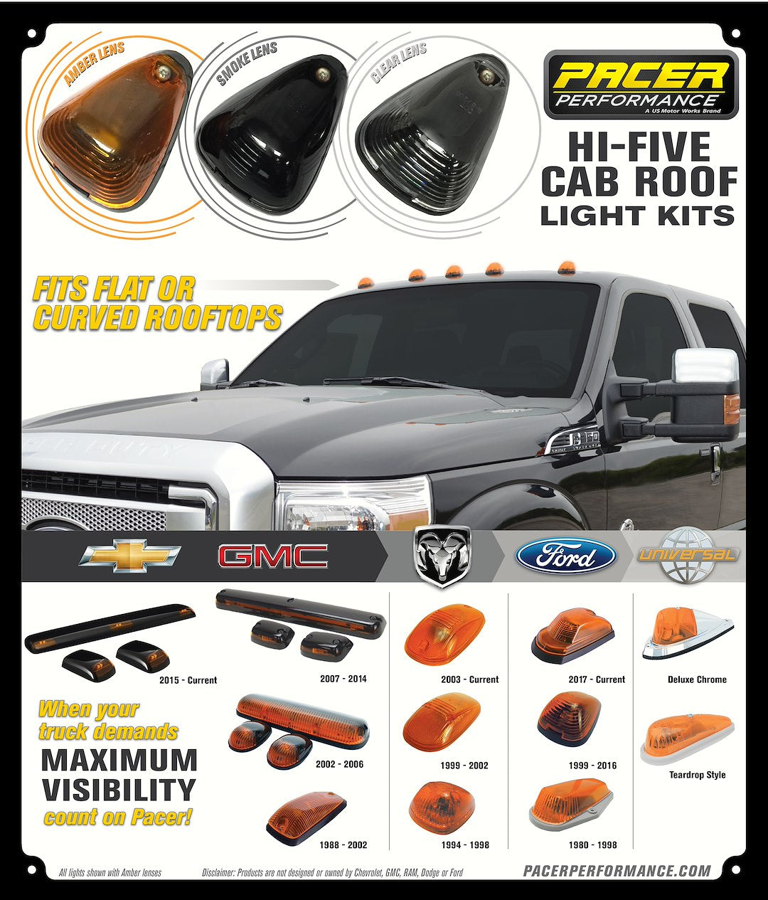 Pacer Perf Ensure Proper Fit And Function Point Of Purchase Display 79-620 - Pop Dspl HI-5 Cab Roof LT