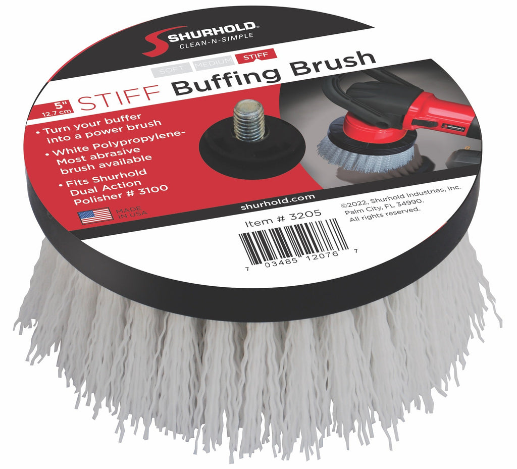 Shurhold IND Made In USA Scrub Brush 3205 - Stiff Dual Action Polishe