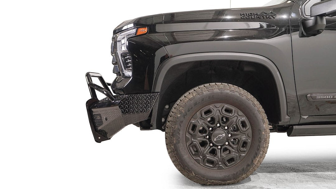 FAB Fours Sensor Compatible Bumper CH24-S6162-1 - Black Steel Front