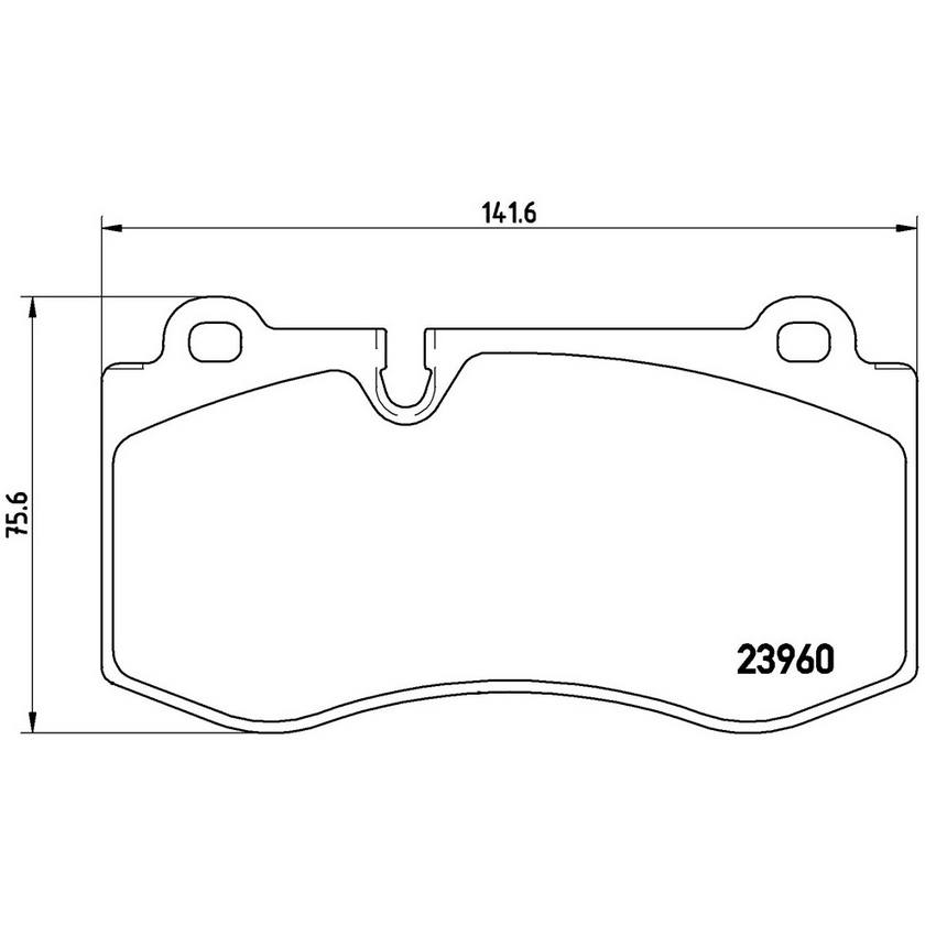 Brembo Premium Low-Met OE Equivalent Pad Brake Pad P50074 - Disc Set