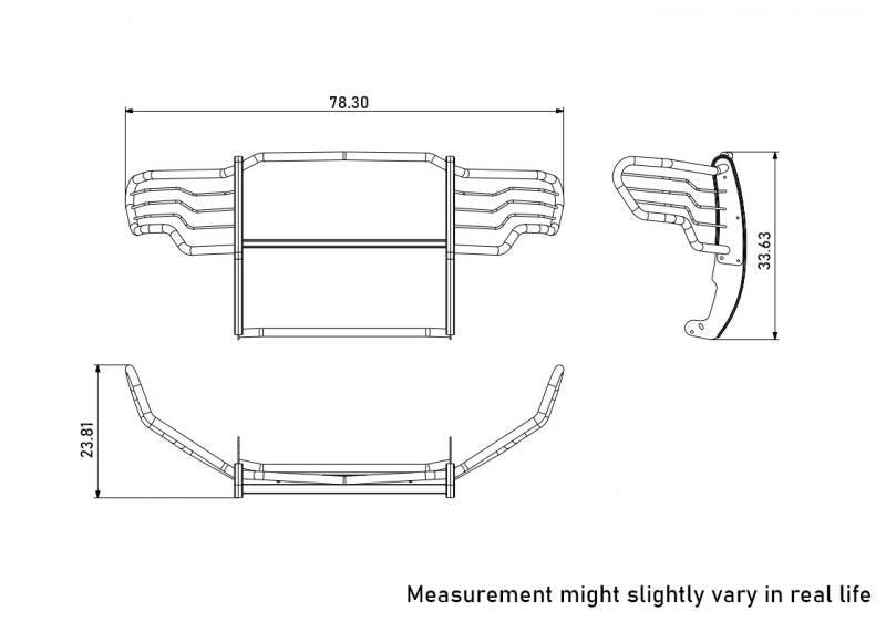 Black Horse 17FP30MA-PLB Grille Guard