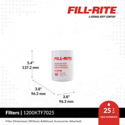 Fill Rite 1200KTF7025 Liquid Transfer Tank Pump Filter