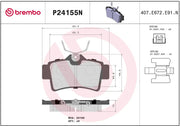Brembo Premium Low-Met OE Equivalent Pad Brake Pad P24155N - Disc Set