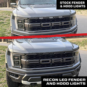 Recon Access SAE Approved Side Marker Light 264339BK - Ford 21-24 Raptor 7-Piece Fender