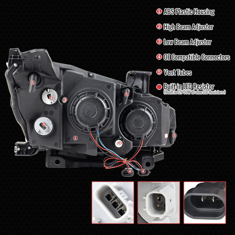 Spec-D Tunin LHE-CV16JM-SQ-TM Headlight Assembly