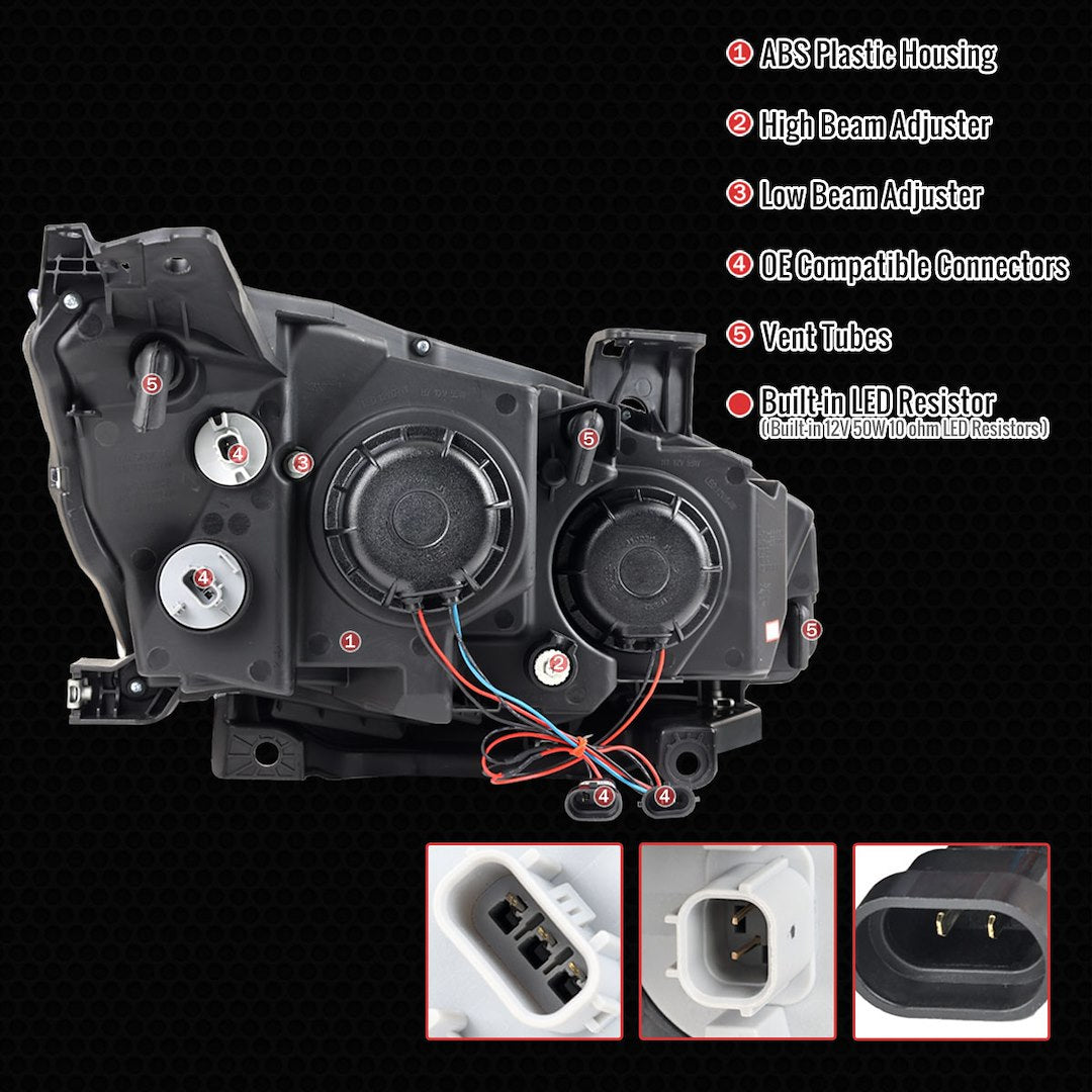 Spec-D Tunin LHE-CV16JM-SQ-TM Headlight Assembly