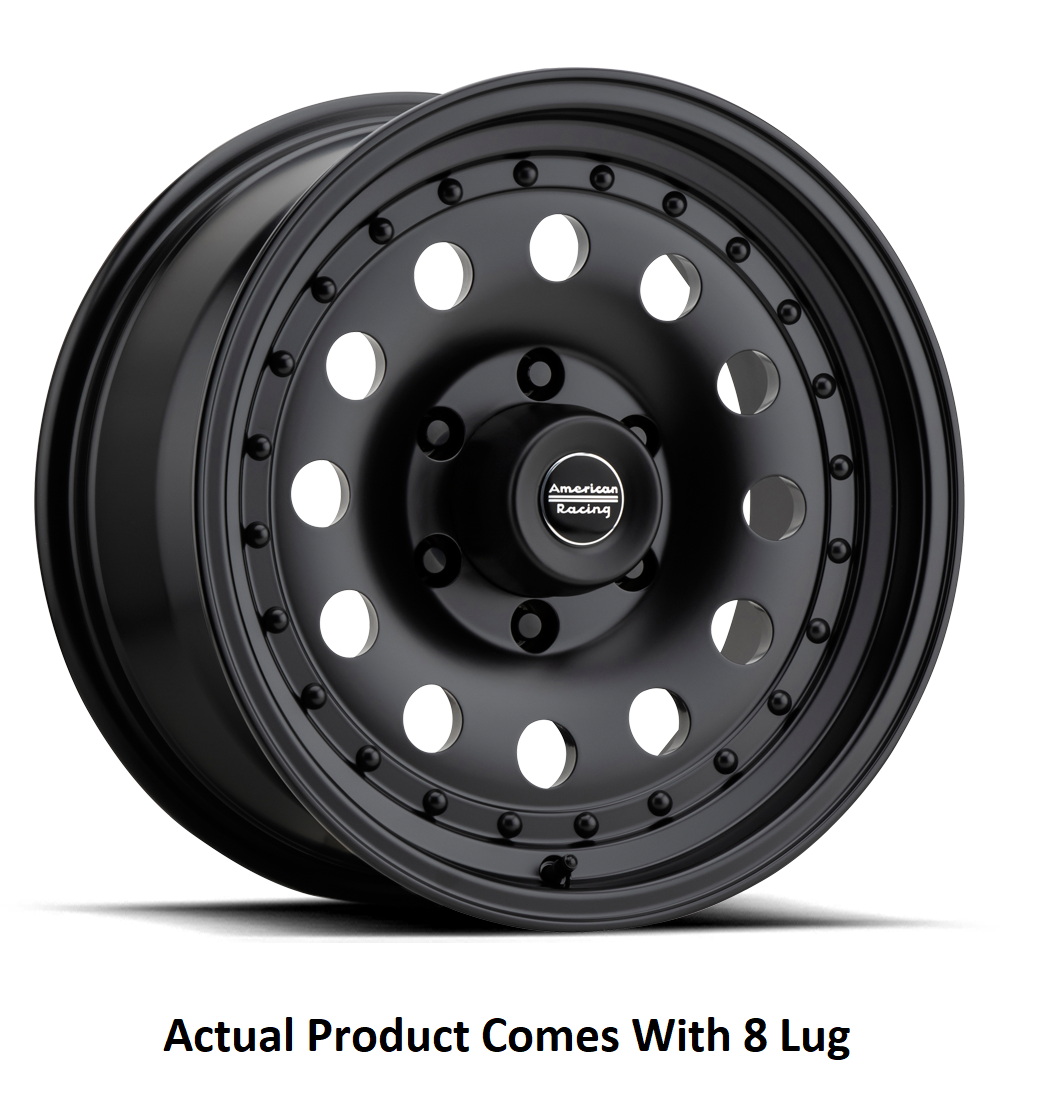 Wheel Pros AR627882B Satin Black Finish - Black Outlaw 17X8 8X165.10