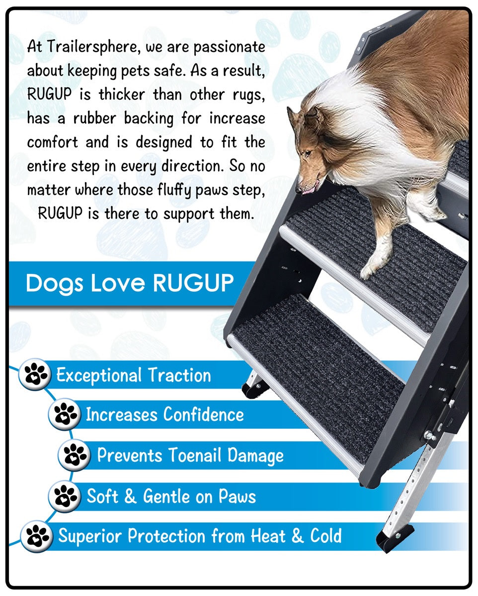Trail Sphere Can Be Removed And Reattached Entry Step Rug RUL2475-2 - Two Pack Rugup Lippert Solid ST