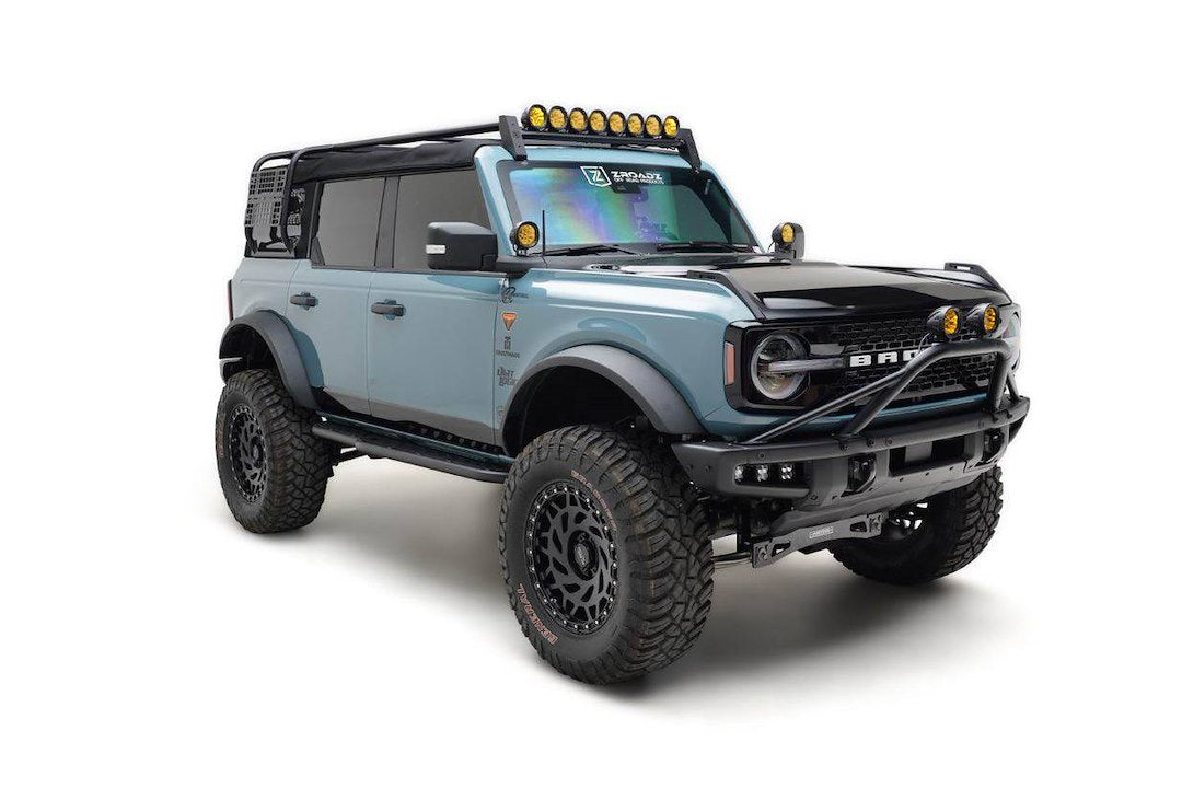 T-REX High Impact Polycarbonate Lens Driving/ Fog Light Z3090Wrda-KIT8 - 21-23 Bronco Roof Rack Led Kit