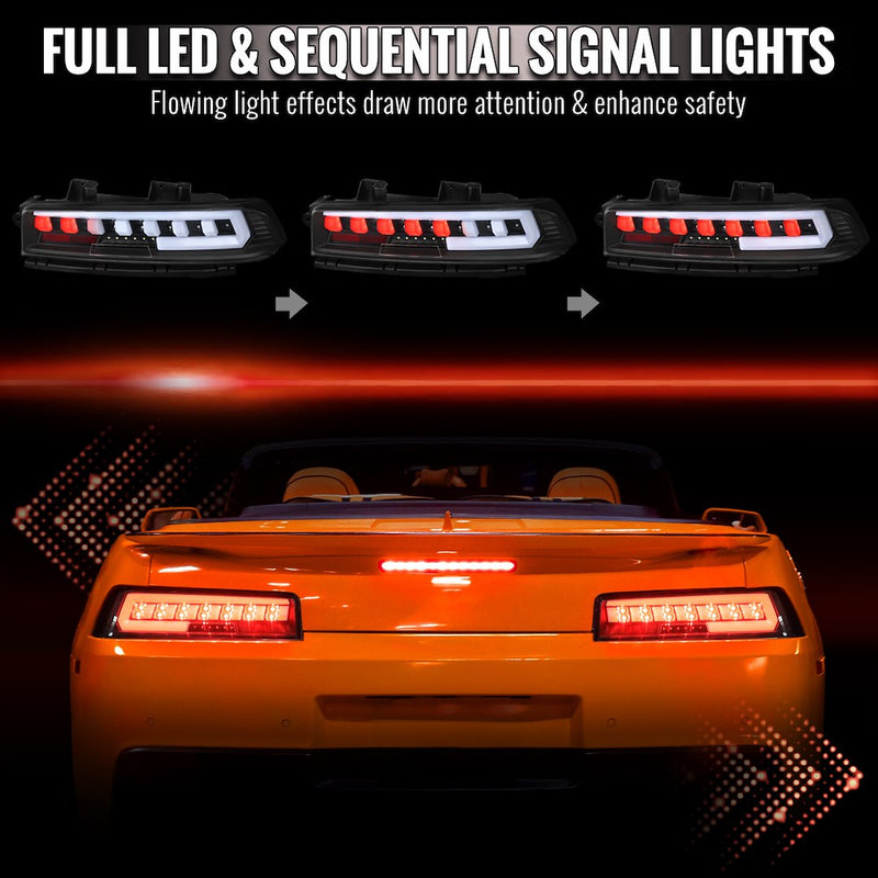 Spec-D Tunin All LED Bulbs Are Provided Tail Light Assembly LT-CMR14Jmled-SQ-TM - Chevrolet Camaro Full Ligh