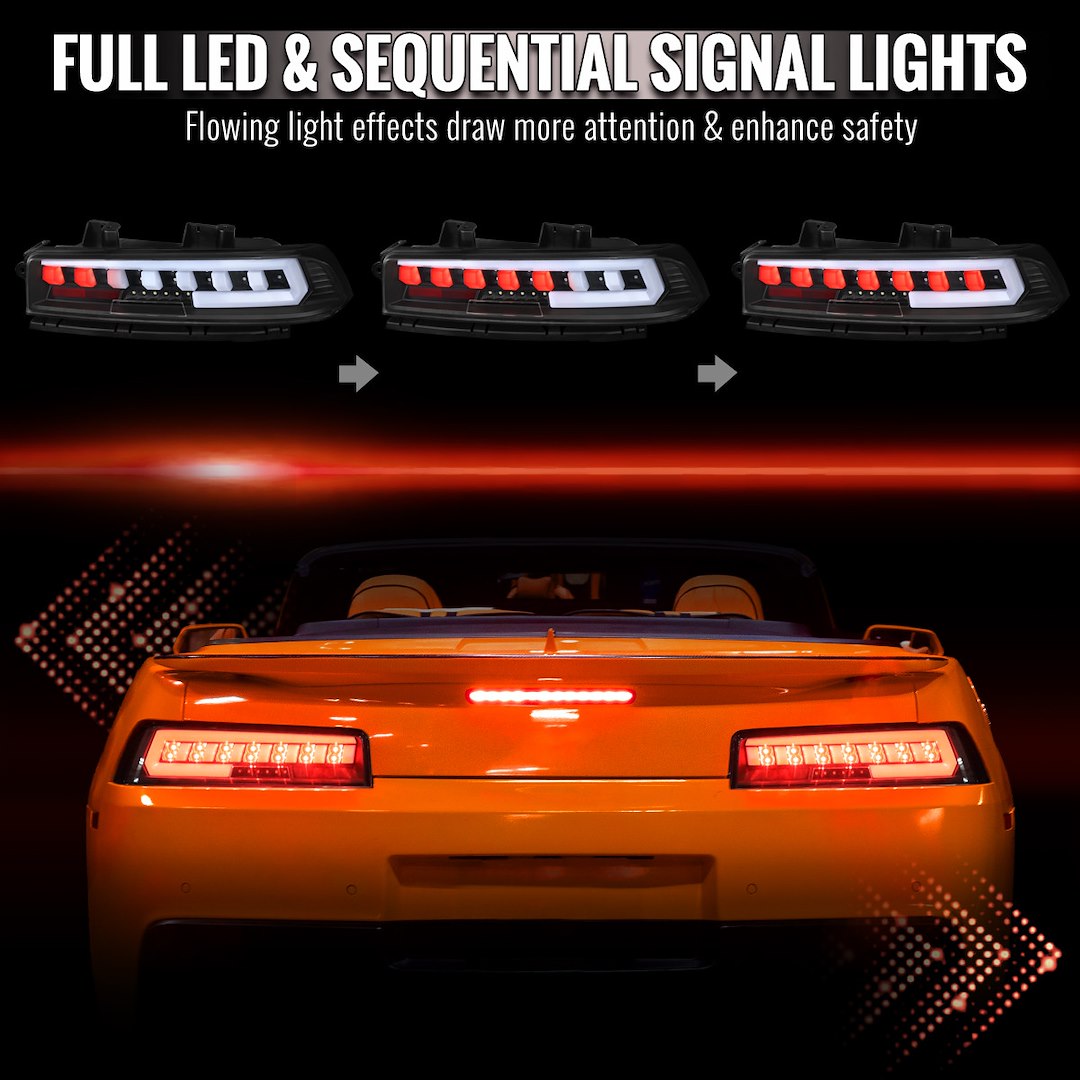 Spec-D Tunin All LED Bulbs Are Provided Tail Light Assembly LT-CMR14Jmled-SQ-TM - Chevrolet Camaro Full Ligh