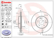 Brembo 09841111C02 Brake Rotor