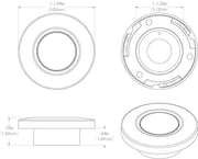 Lumitec Power Line Instruction Enabled Boat Deck Light 112529 - White Orbit Flush Warm
