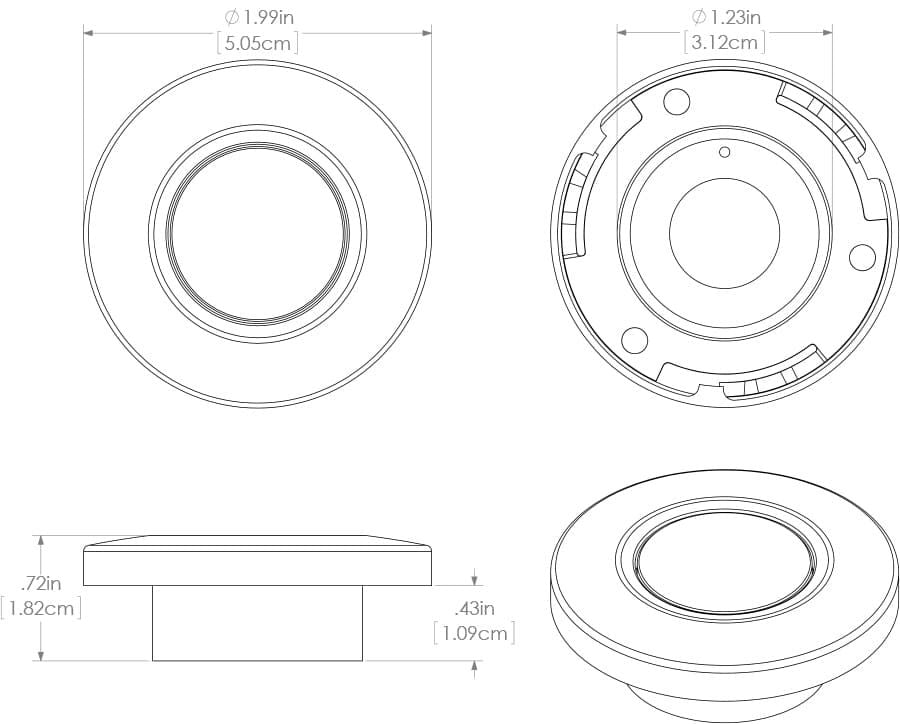 Lumitec Power Line Instruction Enabled Boat Deck Light 112529 - White Orbit Flush Warm