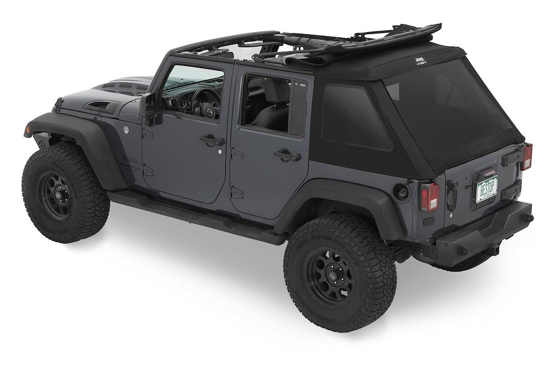 Bestop Limited Lifetime Warranty Soft Top 54423-17 - Jeep Branded Trektop JK