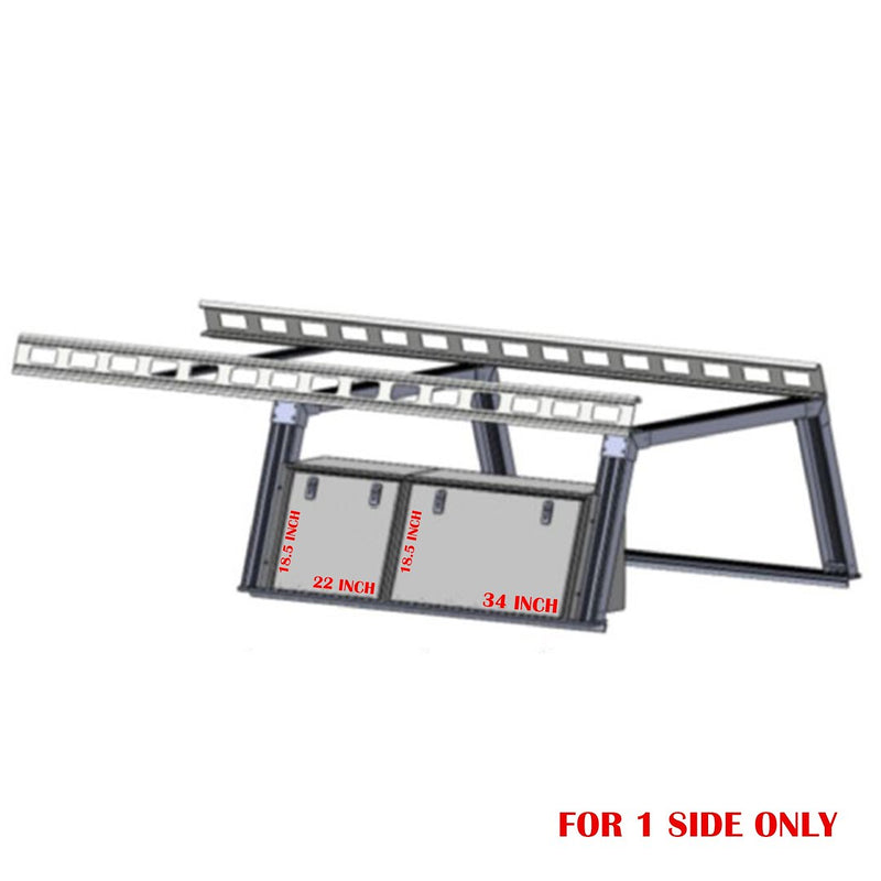 Black Horse No Drilling Required Ladder Rack CSFRHD55TX1 - Base K2 Over Cab Tool Box