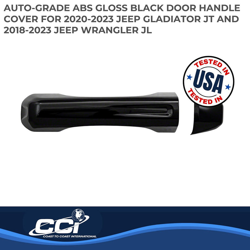 Coast2Coast Limited Lifetime Warranty Exterior Door Handle Cover Ccidh68580BBK - DH-TGH 18-25 Wrangler 4D GL BK