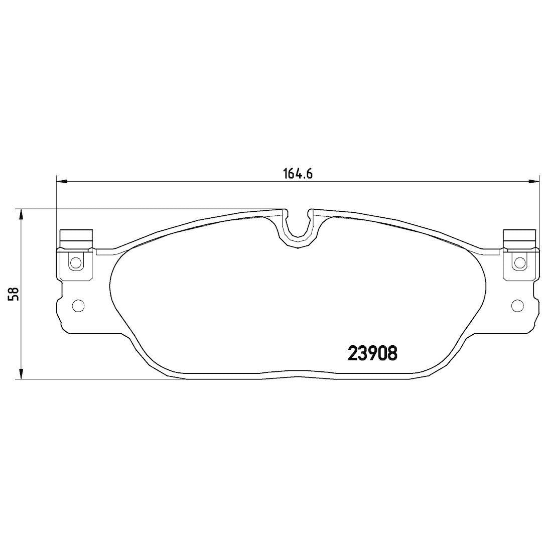 Brembo Premium Low-Met OE Equivalent Pad Brake Pad P36021 - Disc Set