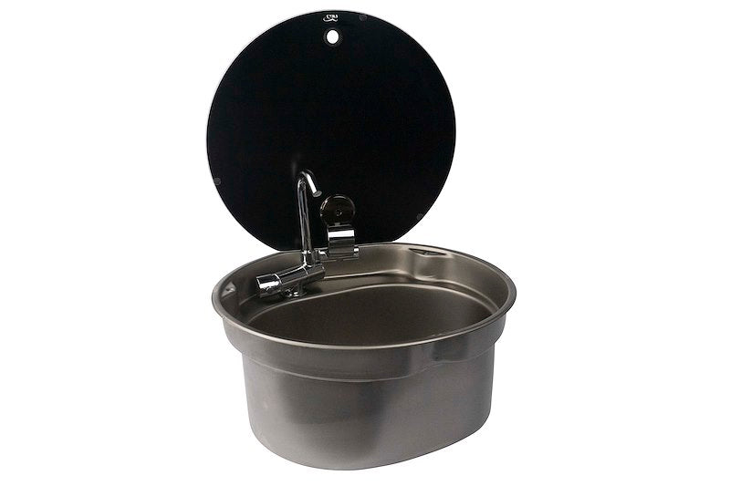 Suburban Mfg Sink: 3262AST Suburban CAN 16" RV Sink w/ Fold-Down Faucet – Stainless Steel