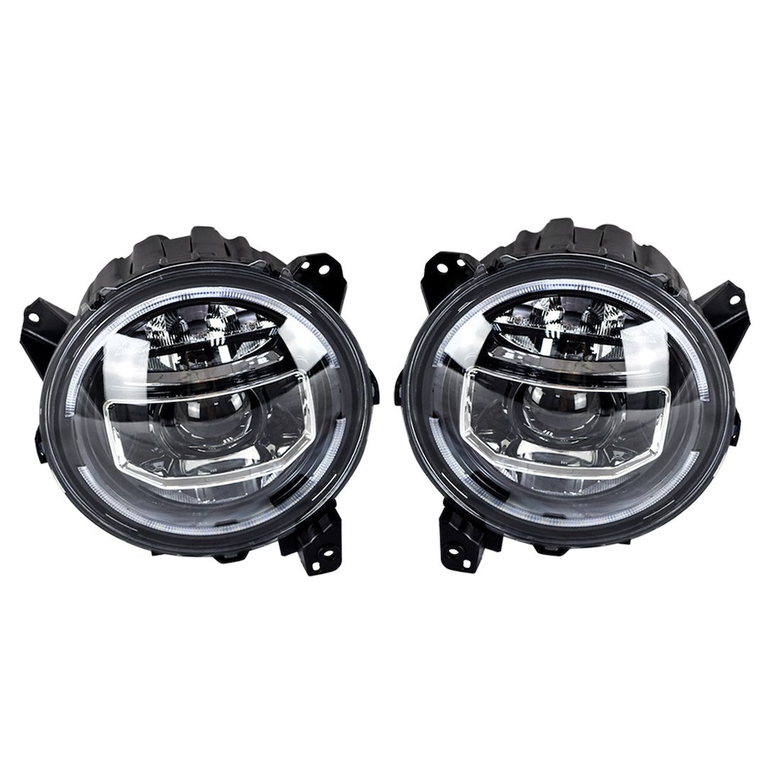 American MOD Aggressive American Modified Styling Headlight Assembly Amjpcc00101 - Inch Led Halo Headlights Sta