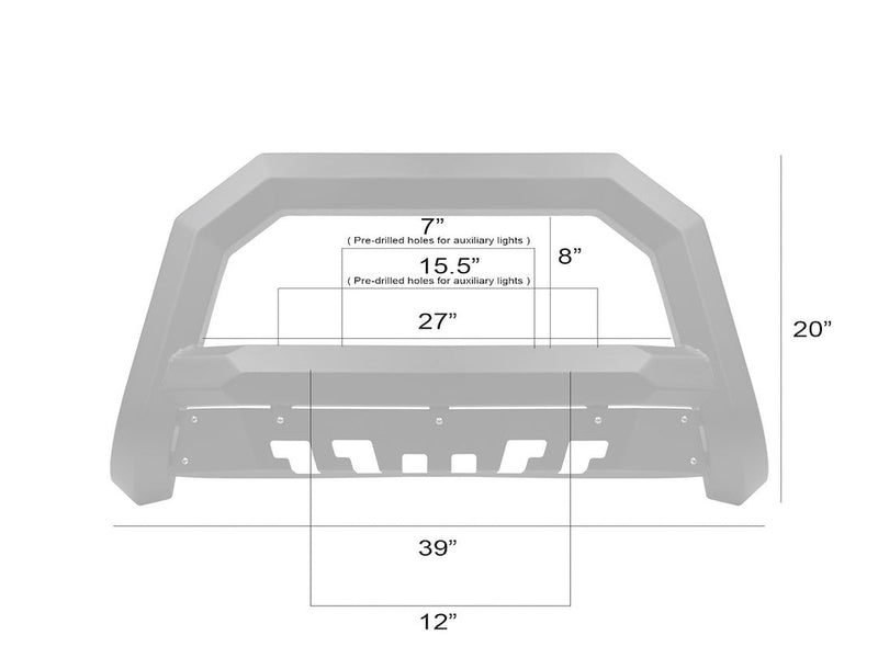 Armordillo Unique Multifacated Design Bull Bar 8724309 - Rayden Bullbar 22-24 F150 Lightning