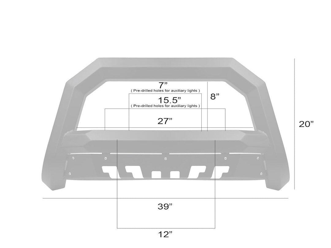 Armordillo Unique Multifacated Design Bull Bar 8724309 - Rayden Bullbar 22-24 F150 Lightning