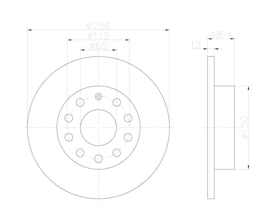 Hella 355122622 Brake Rotor