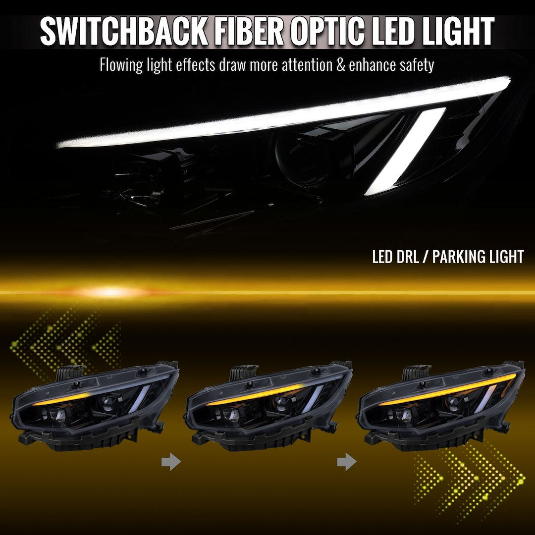 Spec-D Tunin LHP-CV16G-SQ-TM Headlight Assembly