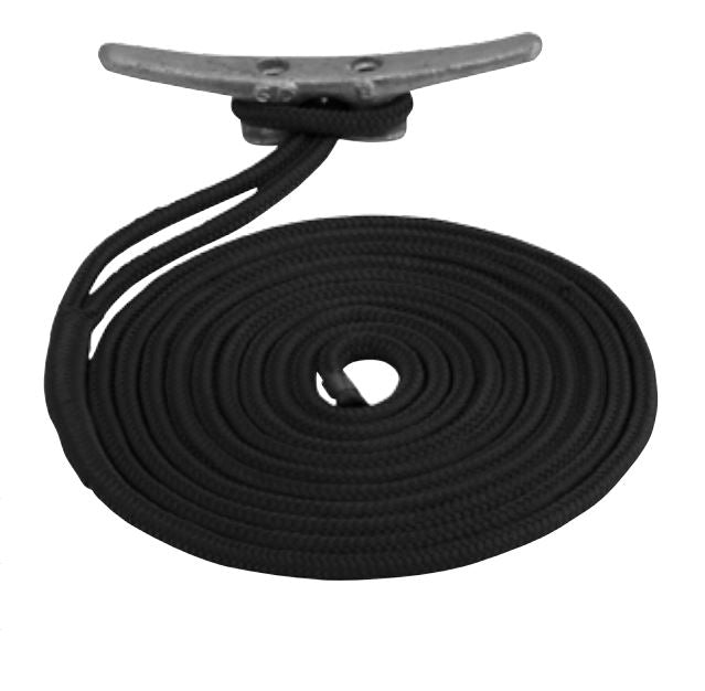 SEA DOG No Supplier Warranty Dock Line 302110020BK-1 - Double Braided Nylon