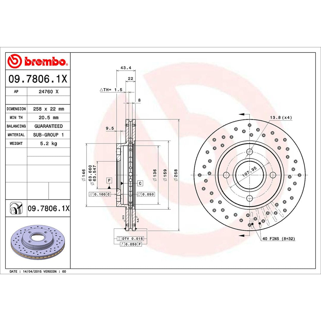 Brembo Components Not Hazardous To Health Brake Kit KTX0114
