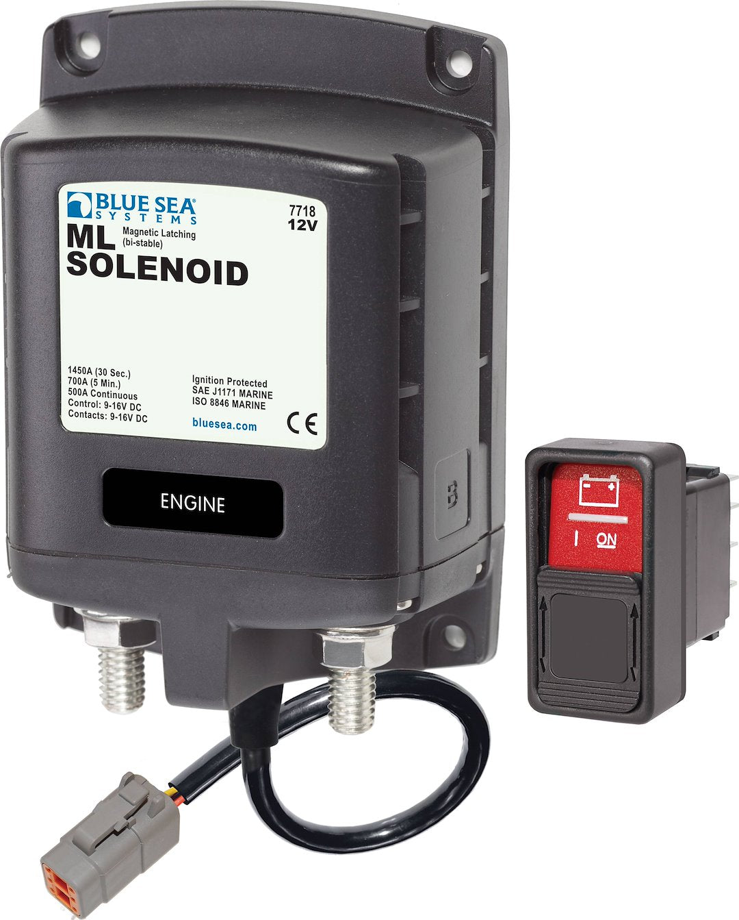 Blue SEA No Supplier Warranty Battery Disconnect Switch 7718100-BSS - Solenoid ML 12V Dtm