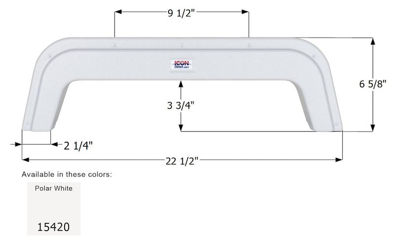 Icon Easy To Install Fender Skirt 15420 - Single Chalet FS542