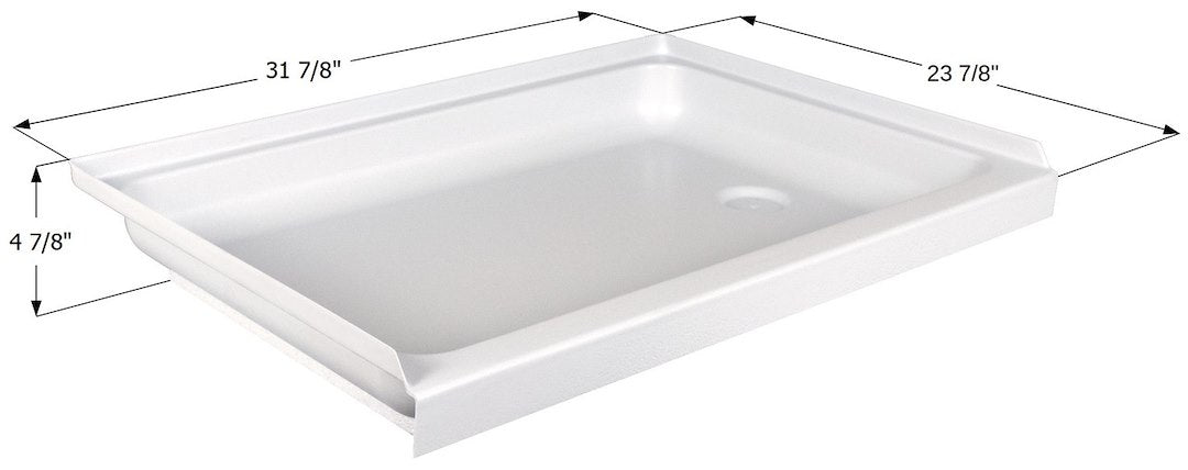 Icon Made In USA Shower Pan 15238 - SP2432RH-PW RH Drain