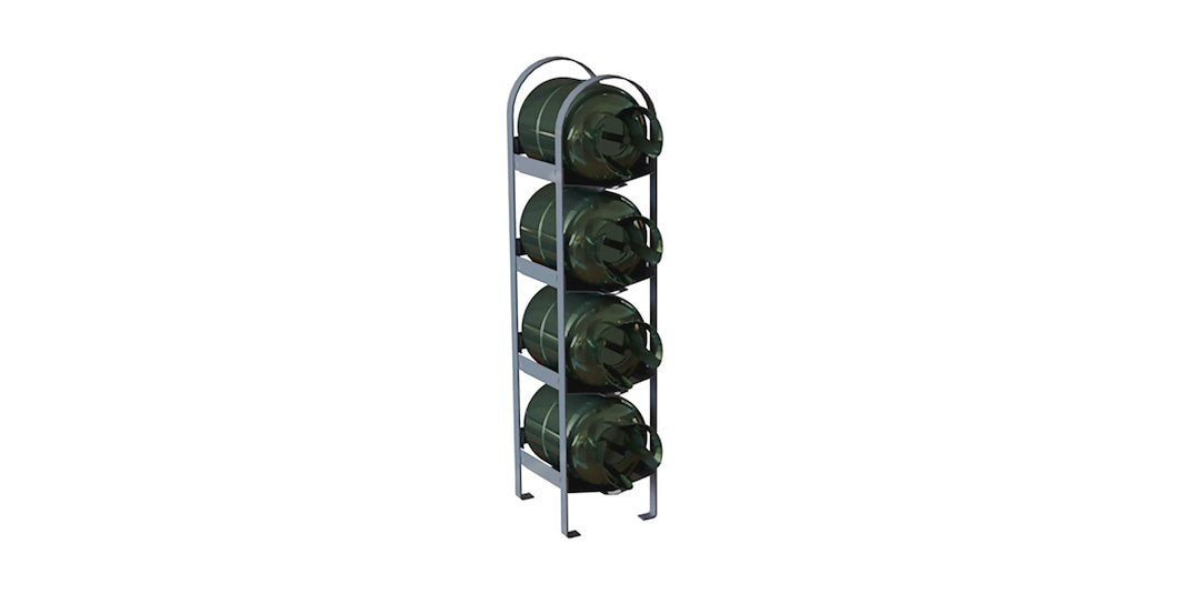 Masterack 02N939KP Holds four 30 pound tank