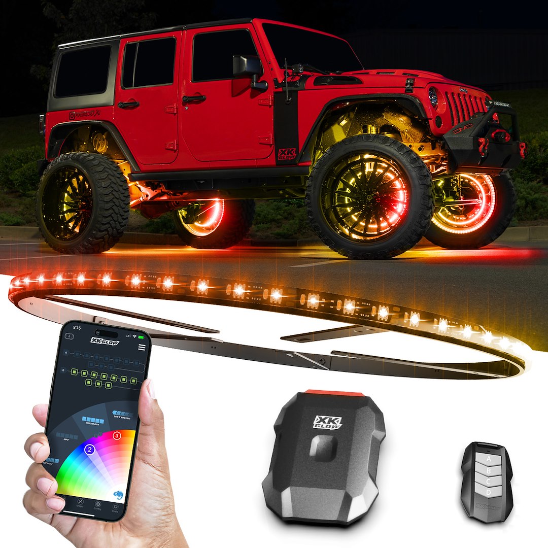 XK Glow Firmware Update Capability Wheel Light Ring MX-Wheel-KIT - Xkmax Rgbw Lite