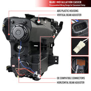 Spec-D Tunin 2LHP-F15015JM-TM Headlight Assembly - Black