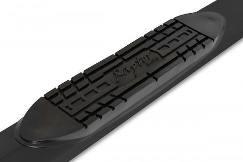 Raptor Rocker Panel Mount Nerf Bar 1601-0313B - Black Curved Oval Step Bars