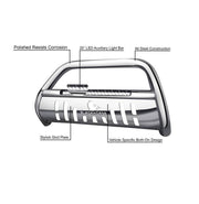 Black Horse Removable Skid Plate Bull Bar BE-A1802S - Beacon