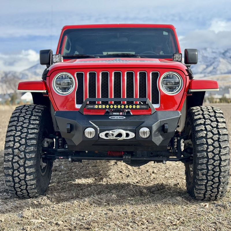 Rock Slide Made In The USA Bumper FB-S-300-JL - Shorty Front Winch Plat