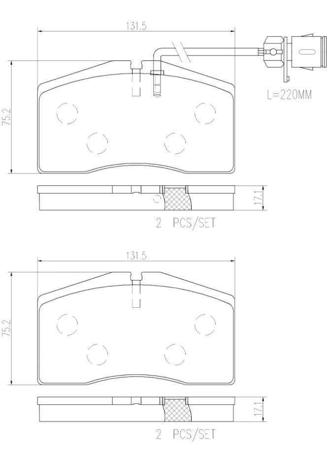 Brembo Premium Low-Met OE Equivalent Pad Brake Pad P85053N - Disc Set