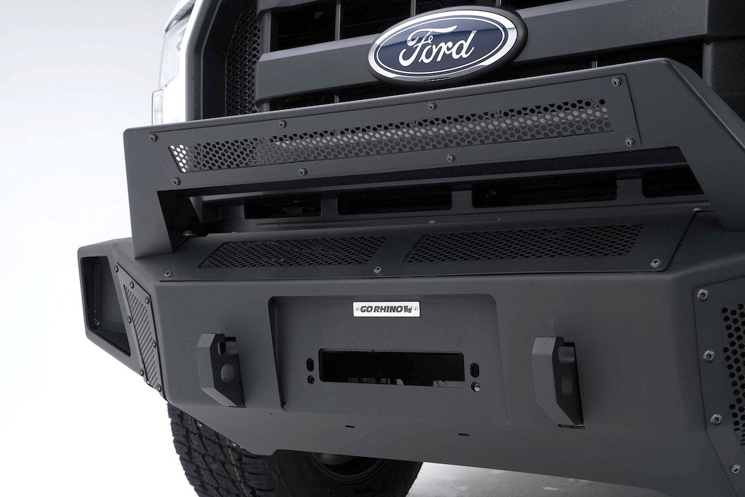 GO Rhino Winch Ready Front Bumper Driving/ Fog Light Mounting Bar 26573T - BR5.5 Mount