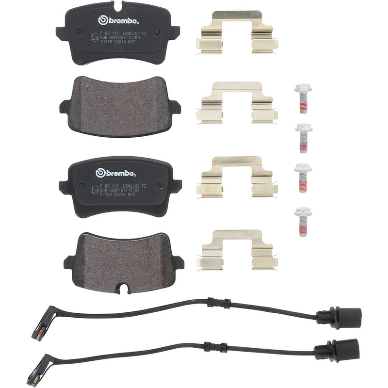 Brembo Premium Low-Met OE Equivalent Pad Brake Pad P85117 - Disc Set