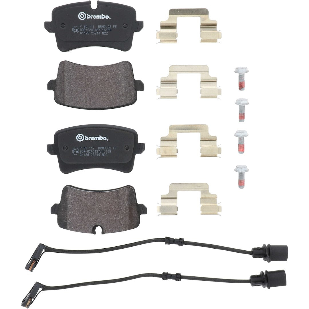 Brembo Premium Low-Met OE Equivalent Pad Brake Pad P85117 - Disc Set