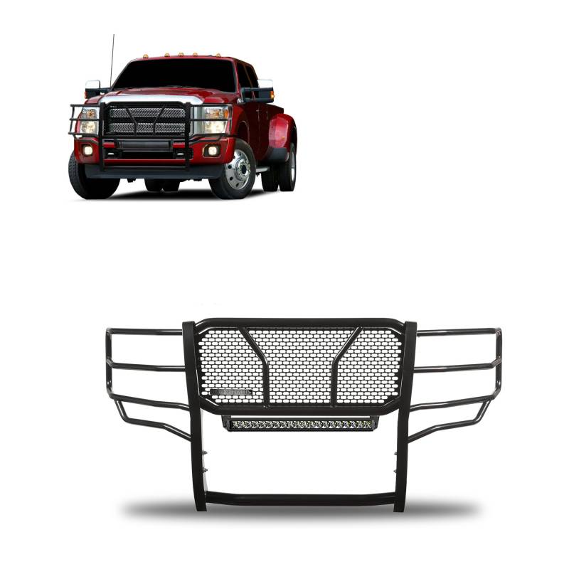 Black Horse No Drill Mounting Grille Guard RU-FOF211-B - 2011-2016 Ford F-250 Guard-R