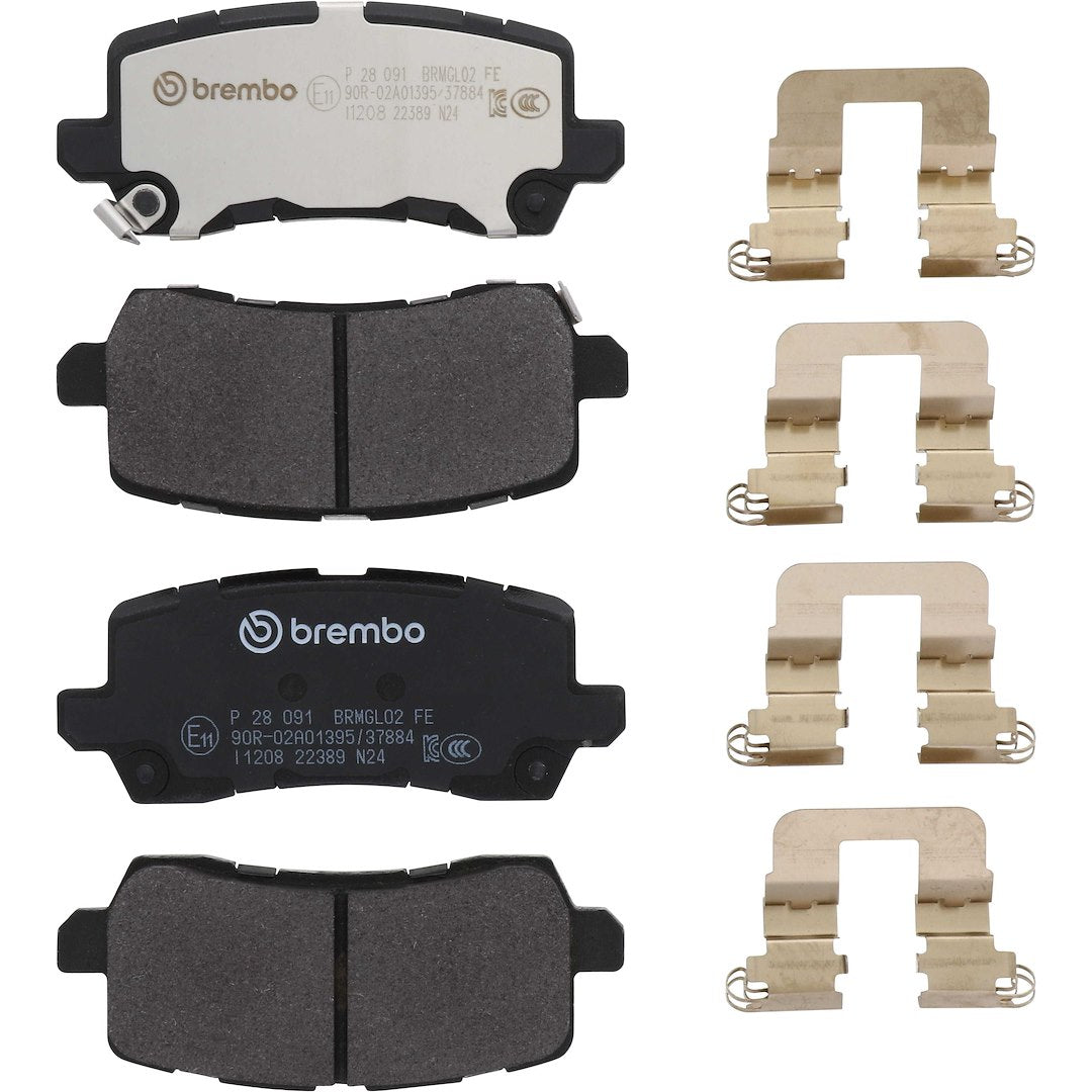 Brembo Premium Low-Met OE Equivalent Pad Brake Pad P28091 - Discbrakepadset Lowmetal